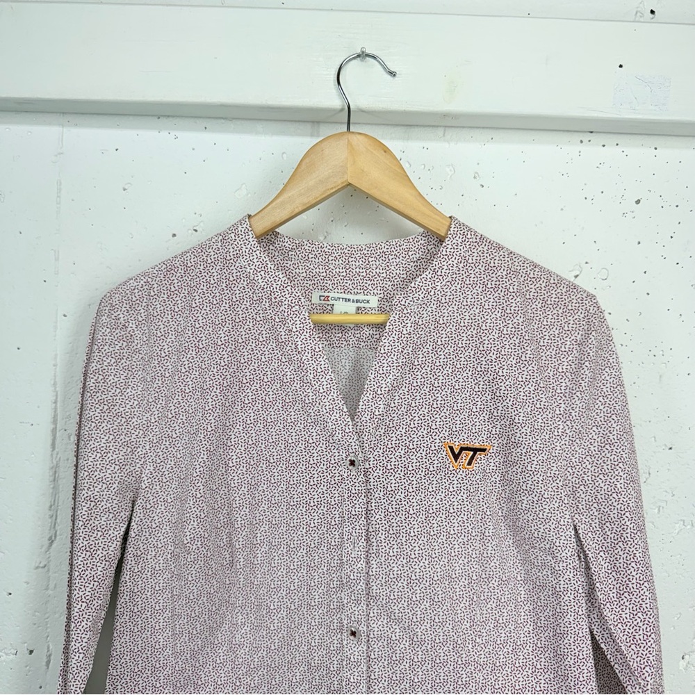 Cutter & Buck Virginia Tech Hokies women's size Large long-sleeve dress shirt - Picture 2 of 11